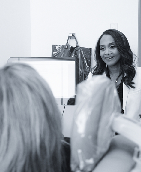 Coral Springs dentist listening to a patient
