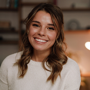 Smiling brunette woman