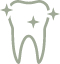 Icon of a sparkling tooth